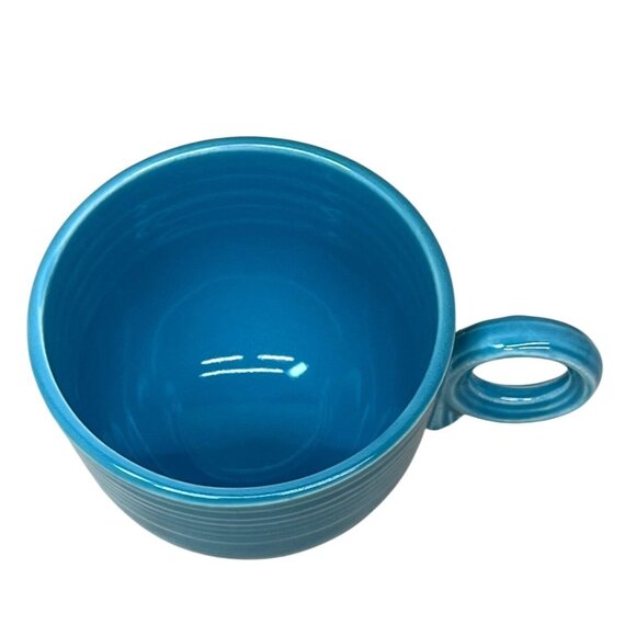 Vintage Homer Laughlin Fiesta Fiestaware Turquoise Ring Handle Cup - Picture 6 of 8